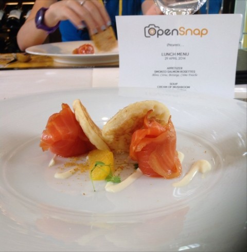 Delicious appetizer to awake ones palate with smoked salmon rosettes