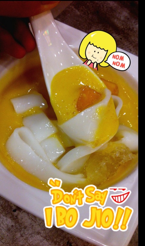 Silky noodles with seductively sweet mango paste! #dontsayibojio