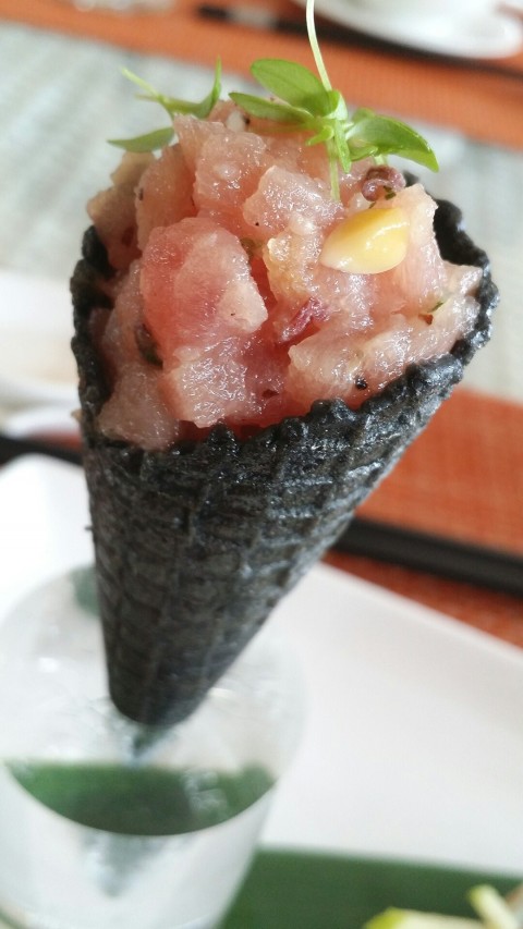 yummy! fresh tuna with the cone perfect 