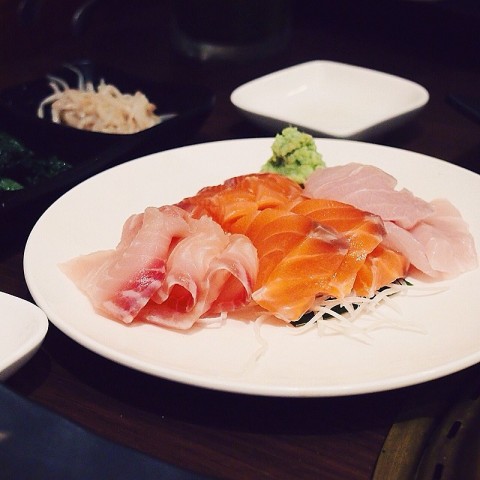 Salmon, sea bream & swordfish.