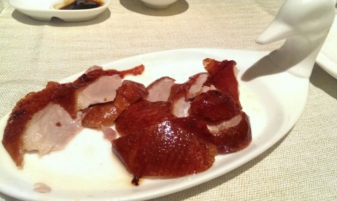 Tender juicy duck meat with the perfect crisp duck skin, SO GOOD.