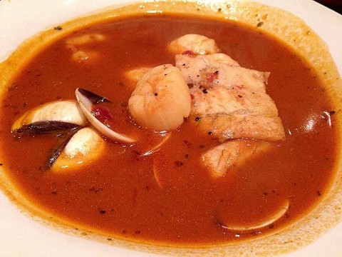 Seafood stew! Rich stock and generous amount of seafood.