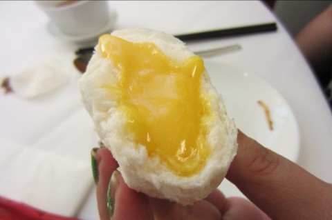 Vibrant oozing yolk at my fingertips! pretty sweet and savory
