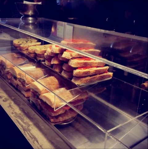 Sandwiches on display are enticing!