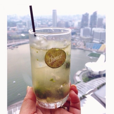 Awesome view and cool drink ! 