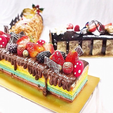 We absolutely love this rainbow log cake! See which 11 other indulgent log cakes are worth your calories this Christmas.