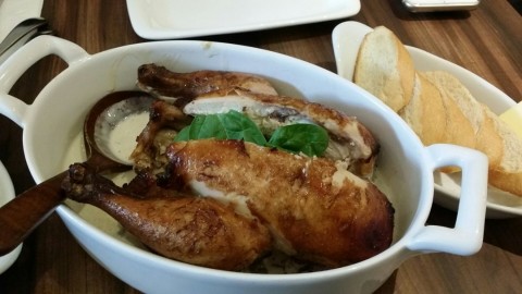 Ordered the whole chicken, chestnut rice and baguette this time.