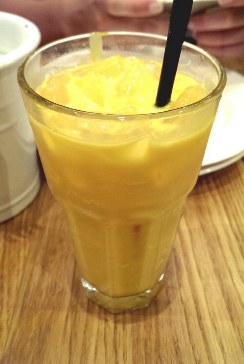 Nice and sweet mango taste, you can taste the yoghurt too. 