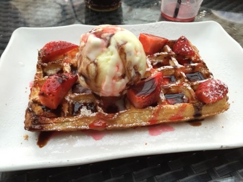 A definite must try dessert if you drop by with your kids. The waffle is crispy outside and soft inside.
