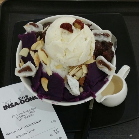 Generous toppings of red bean & sweet potato but shaved ice could have been smoother 