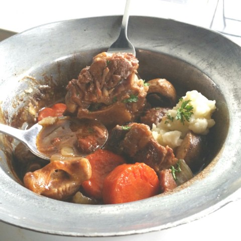 Very tender falls off the bone oxtail stew