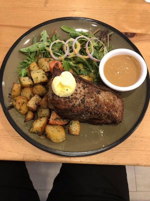 Steak With Potato Salad