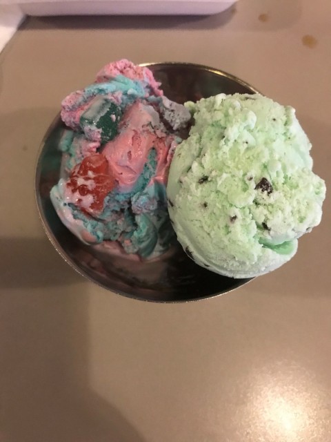 Mint And Rainbow Ice Cream