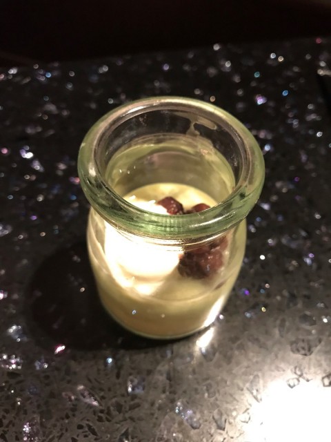 Matcha Pudding With Red Beans